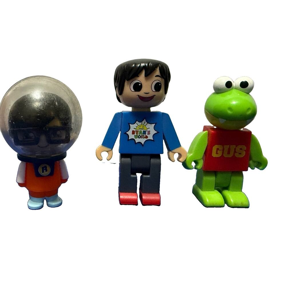 Ryan's World Toy Figures Lot Set Gus Astronaut Blue Shirt Boy